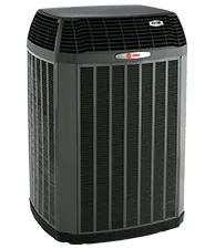 Outdoor residential air conditioner condenser unit installed by Comfort Plus